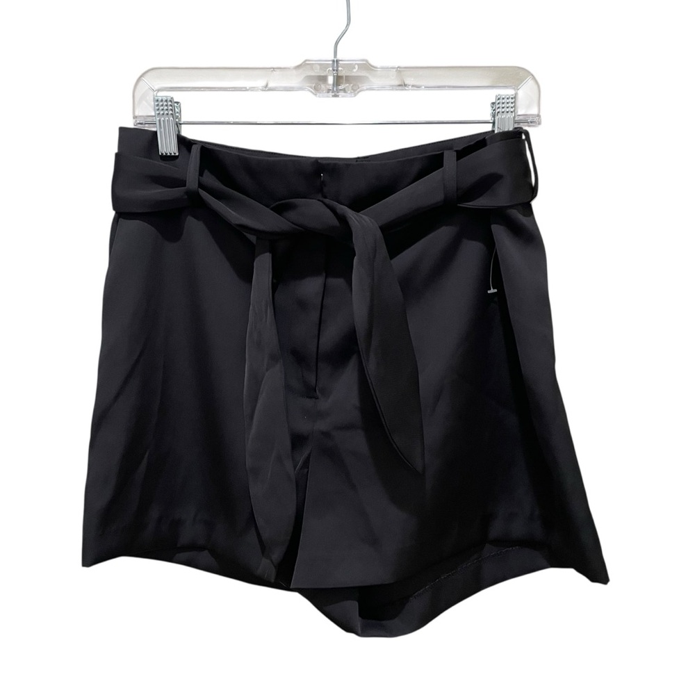 Joie High Waist Tie Belt Dressy Shorts Black Women Size 8 NWOT